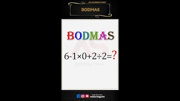 BODMAS Rule 6-1×0+2÷2=?  | AS Learning Point #shorts #aslearningpoint