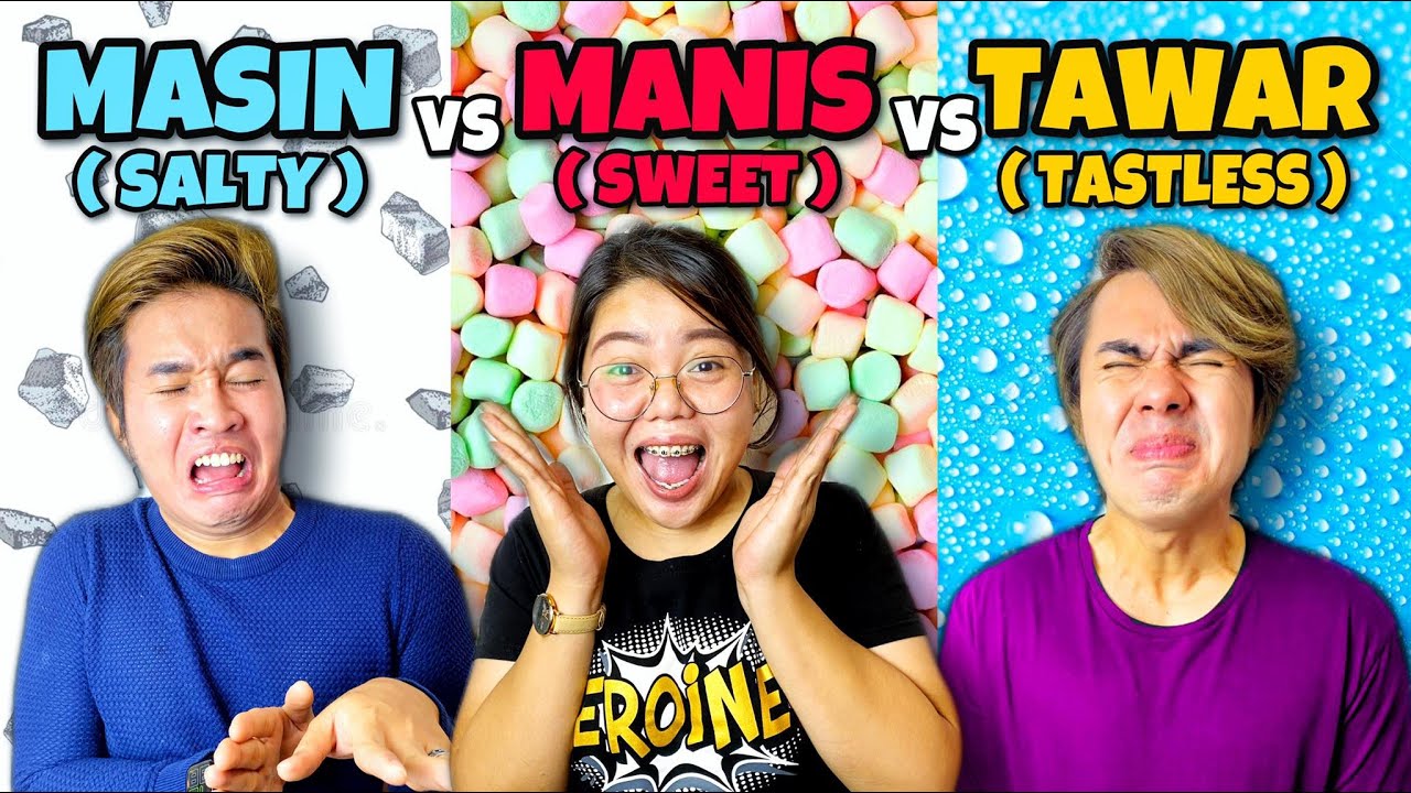 CHALLENGE MAKAN MAKANAN TAWAR, MANIS DAN MASIN! MAKSOM DIMAKI SEBAB PECAHKAN PINGGAN!!