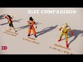 Anime Characters Size Comparison 3D | 2020 3D Comparison