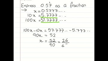 Converting Recurring Decimals to Fractions GCSE Maths Higher