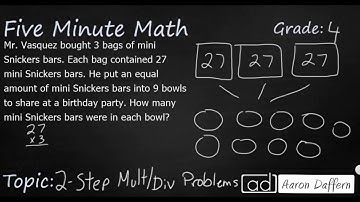 4th Grade Math Two-Step Multiplication and Division Problems