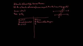 Alternate Exterior Angle Converse Theorem