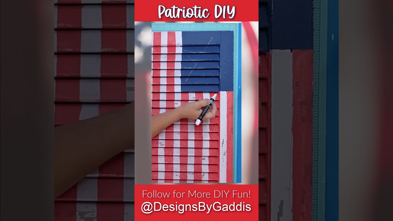 Patriotic Decor DIY | Shutter Flag DIY