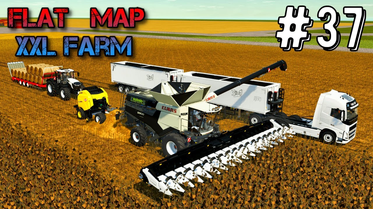 Farming Simulator 25: Плоская карта (XXL) Таймлапс, эпизод #37: Мегаферма, геймплей FS25