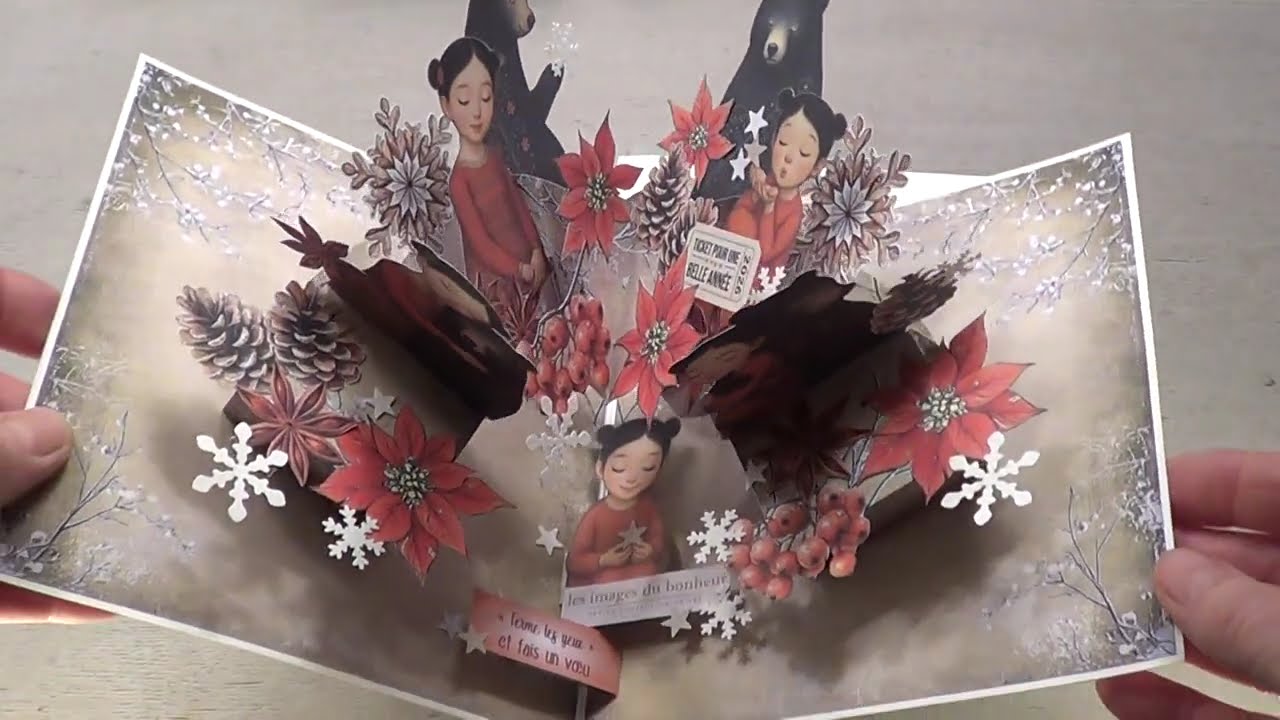 deux cartes pop up pour la nouvelle année