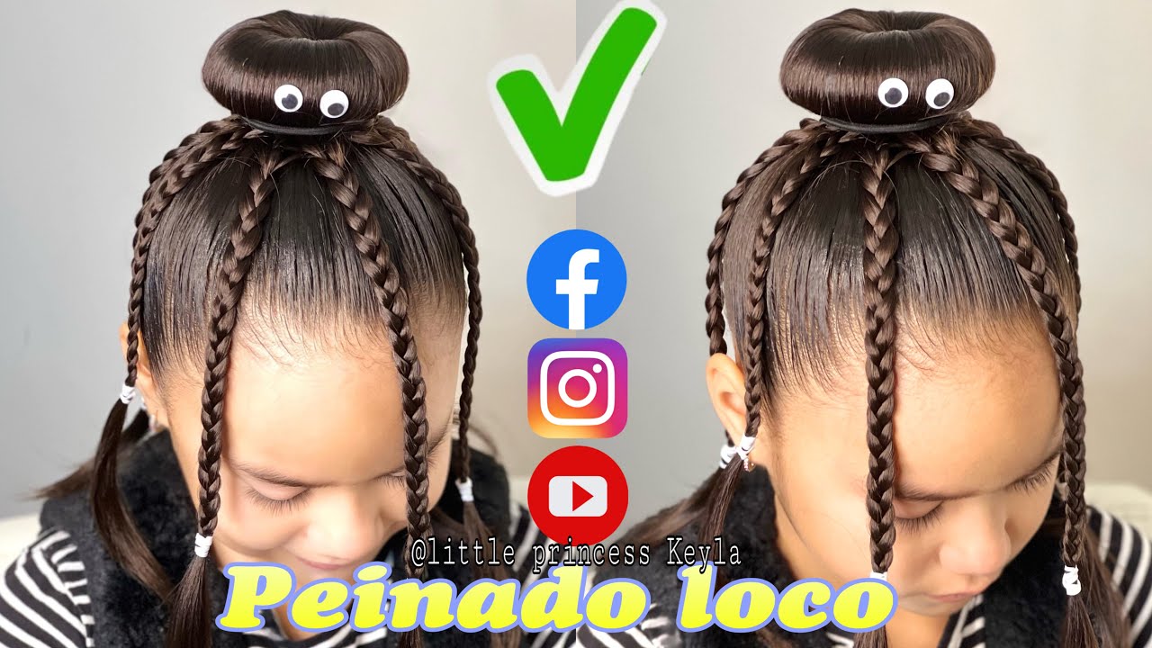 PEINADO LOCO 😜 / PEINADOS LOCOS PARA NIÑAS 😜DIA DEL NIÑO