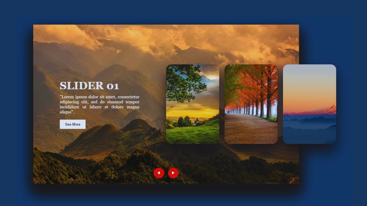 How to Create an Image Slider in HTML CSS and JavaScript | Tech Basics ...