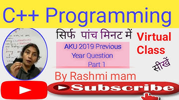 AKU PYQ 2019 | C++ Programming | OOPS | CSE 3rd SEM |Abstract Class | Interface | Abstract Function