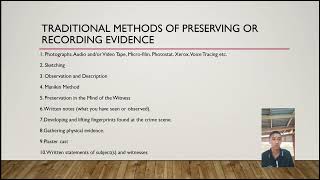 CHAPTER 3: LESSON 4 - General Rules and Equipment in Processing Evidence.