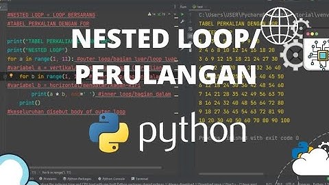 PYTHON TUTORIAL-NESTED LOOP PADA PYTHON/PERULANGAN (NESTED LOOP - PYTHON)#python #pythonprogramming