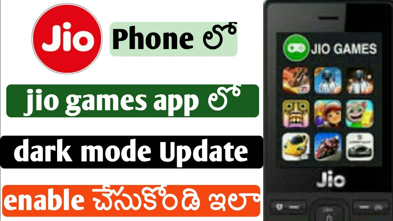 how to enable jio games dark mode in jio phone in telugu jio phone dark mode Tech boy Venky