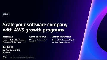 AWS re:Invent 2023 - Scale your software company with AWS growth programs (SEG104)