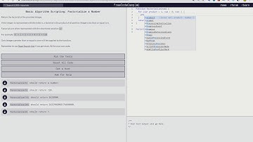 Basic Algorithm Scripting: Factorialize a Number