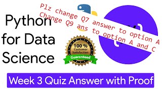NPTEL Python for Data Science Week 3 Quiz answers with detailed proof of each answer