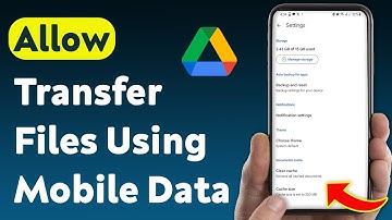 How To Allow Transfer Files Using Mobile Data On Google Drive (Updated)