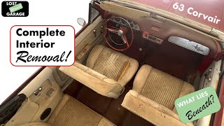 Stripping the interior from the '63 Corvair