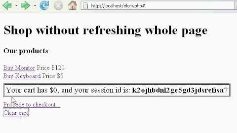 jQuery shopping cart tutorial