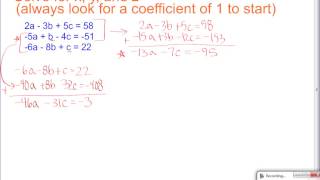 Algebra II - 3-5: Systems of Equations with 3 Variables