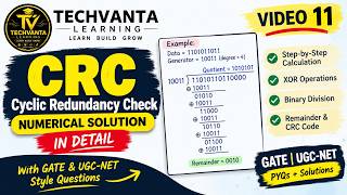 CRC Numerical Problems Explained | Cyclic Redundancy Check (CRC) Step-by-Step | GATE & UGC NET