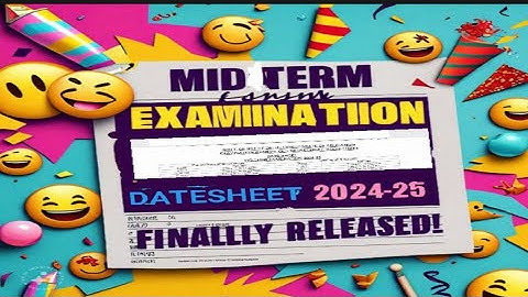😆mid term exam datesheet 2024 2025 class 3to12 doe/cbse / date sheet Kaise download Karen