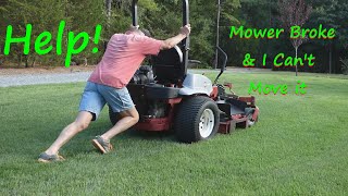 How to Manually Push a Zero Turn Mower - Free the Drive Wheels - Exmark | Toro