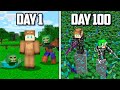 I Survived 100 Days in ZOMBIE APOCALYPSE in Minecraft... (With Unspeakable & Shark)