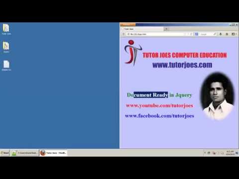Jquery Tutorial : Document Ready Function Part-2