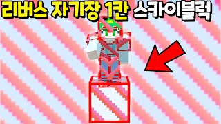 자기장이 반대로!? 『리버스 자기장 1칸 스카이블럭』 에서 드래곤을 잡아보기ㅋㅋㅋㅋㅋ [마인크래프트]