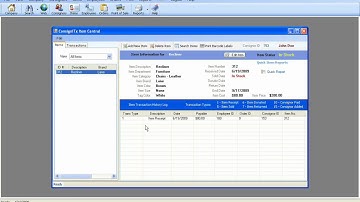 Consignment Store Software. Item Setup.