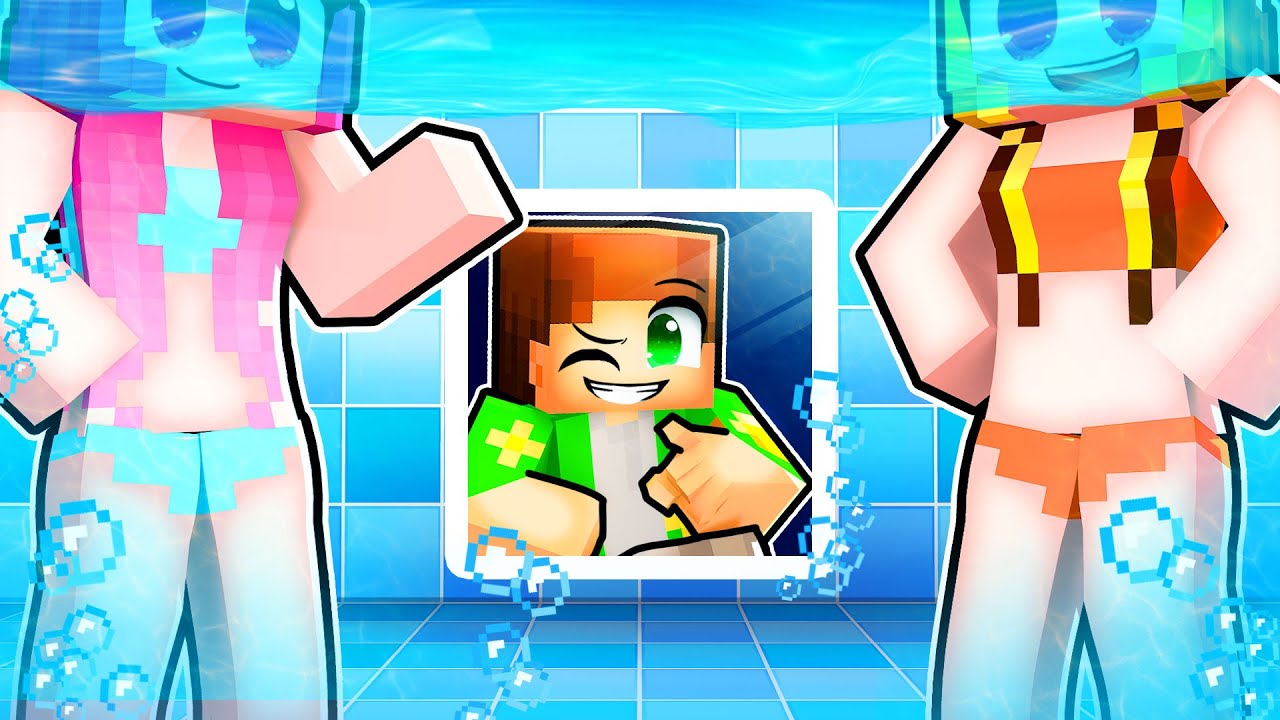 Imi *SPIONEZ* Prietenele in PISCINA pe Minecraft...