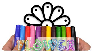 🌼 Dive into Creativity: Big Daisy Marker Fun for Kids! | AKN Kids House 🖍️