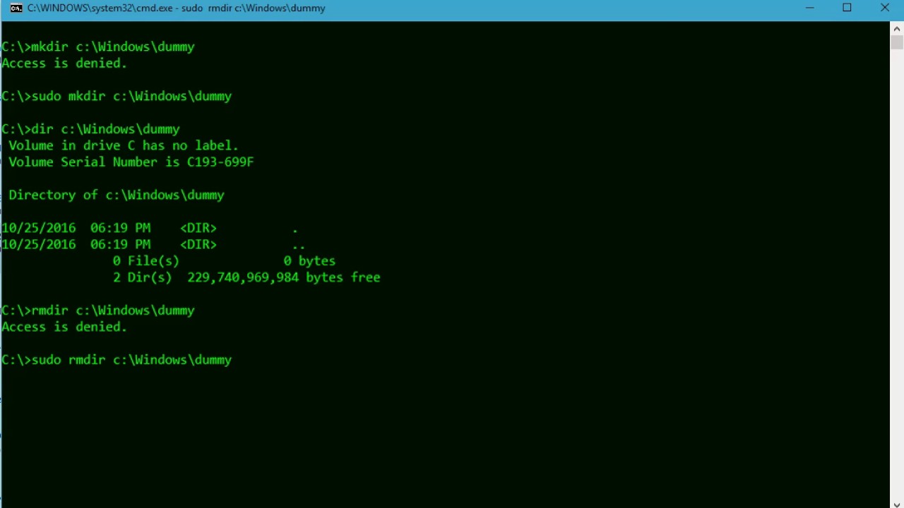 Sudo for Windows command line support  YouTube