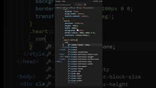 how to make heart  html and css #coding
