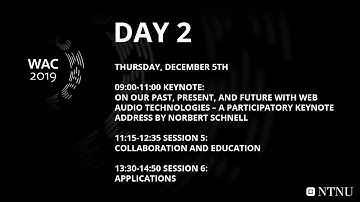 Web Audio Conference 2019 - DAY 2