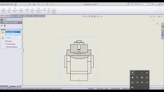 SolidWorks Tutorial in Tamil 81 : Broken Out Section | View Layout | Drafting | Drawing