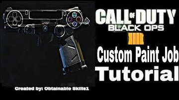 Call of duty Black Ops 4 Custom Paint Job Tutorial emblems bo4 cod paintjobs top easy