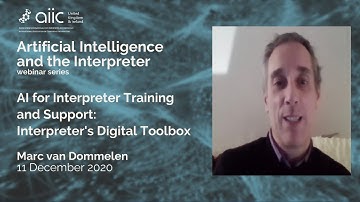 AI for Interpreter Support. Marc van Dommelen on DG SCIC