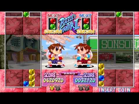 Super Puzzle Fighter 2 Turbo (Arcade) - Complete Playthrough (Sakura Kasugano)
