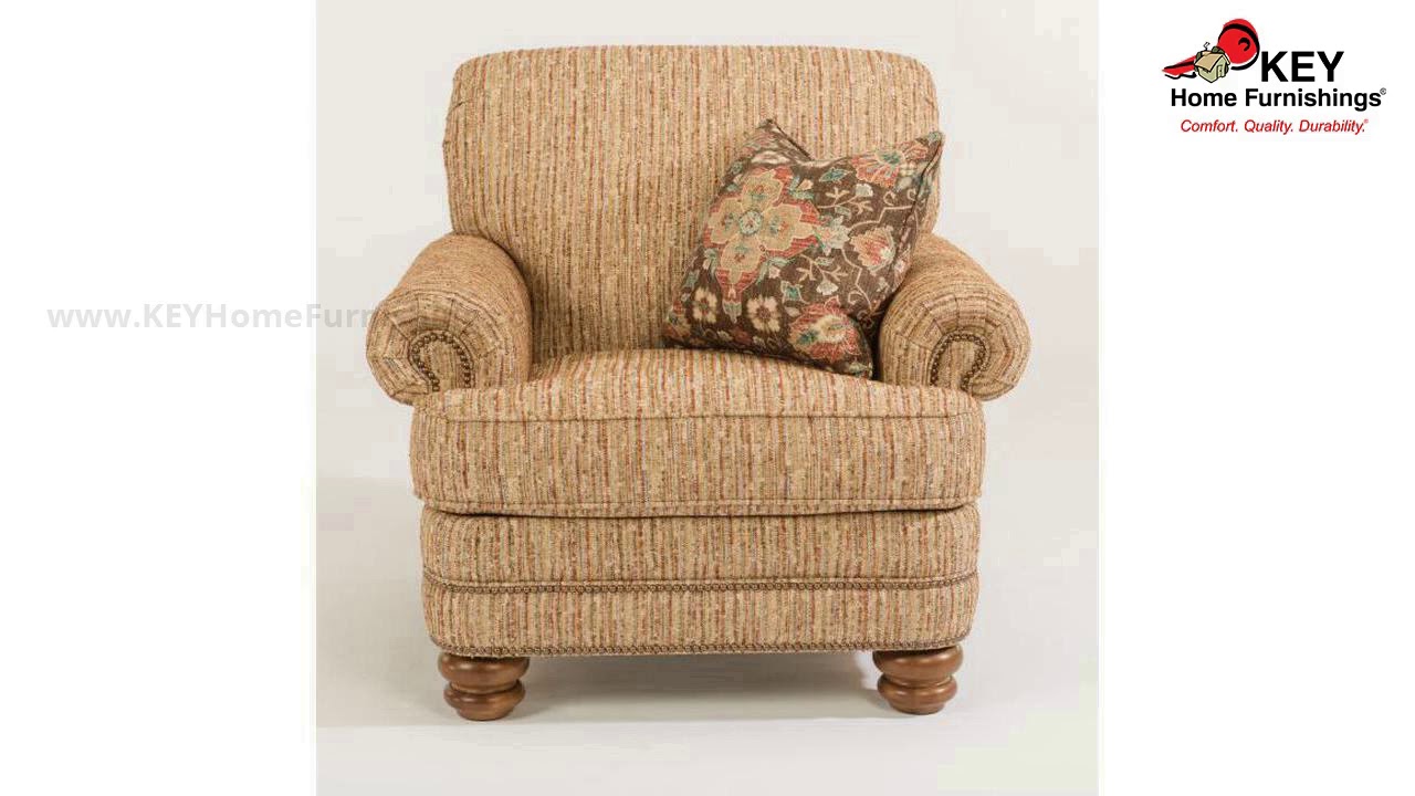 Flexsteel Bay Bridge Fabric Sofa with Nailhead Trim 7791 31 | KEY Home