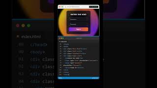 HTML CSS Animation | Enter the Void Login Page | Black Hole UI Design #html #css #frontend