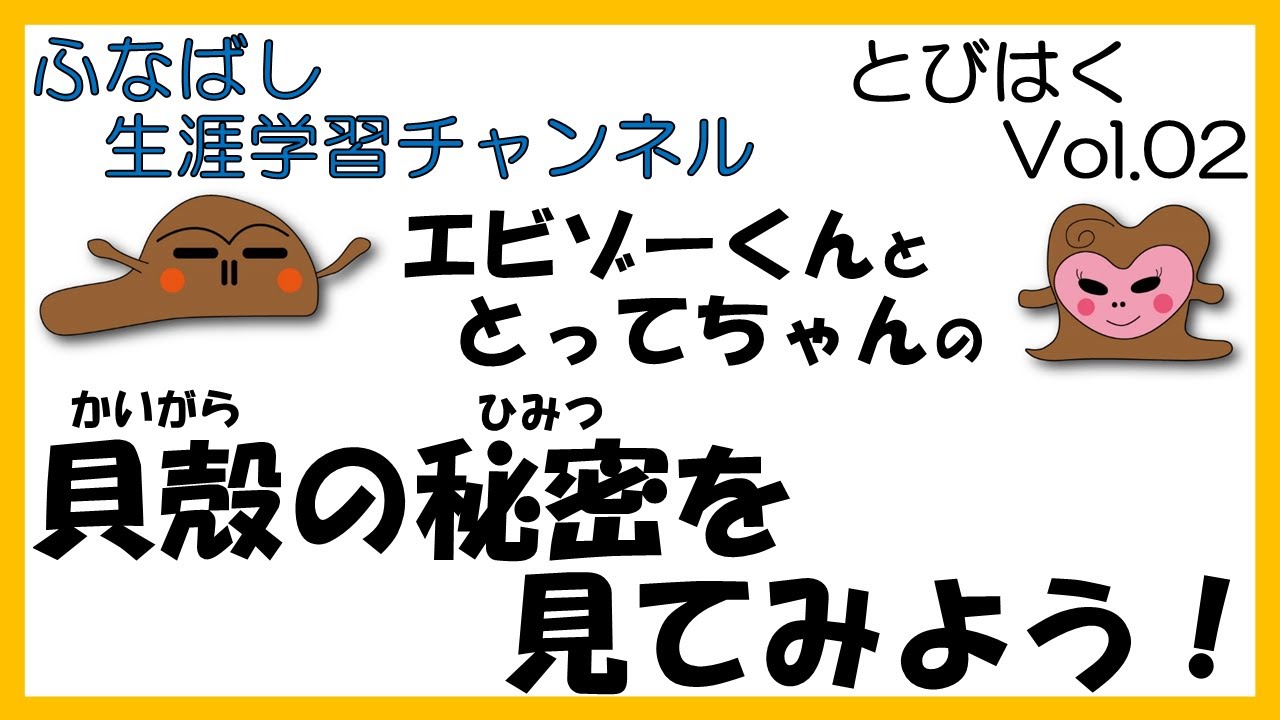 エビゾーくんととってちゃんの 貝殻の秘密を見てみよう Vol 02 ふなばし生涯学習チャンネル Youtube