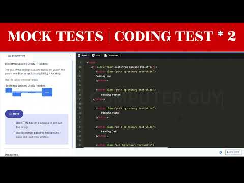 Mock Tests | Coding Test 2 | Bootstrap Spacing Utility - Padding |  AYTCG  | #nxtwave #ccbp