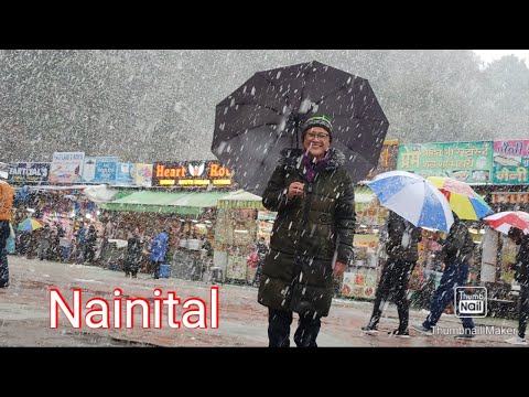 again heavy snow fall in Nainital city ❤ in february #nainital #uttarakhand