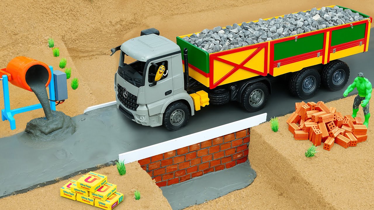 DIY Brick & Concrete Bridge vs Heavy Truck | Wooden Bridge Collapse Science Project