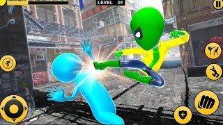 Amazing Stickman Spider Rope Hero Strange Gangster City Rescue Mission Android Gameplay screenshot 5