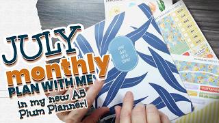 NEW PLANNER - NEW MONTH!  July 2026 New A5 Plum Paper Planner Setup