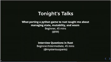 Seattle Rust User Group (SRUG) 2025 November Meeting