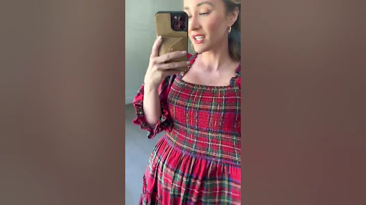 Madeline Dress in Holiday Plaid Try On in Sizes XS