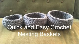 Learn how to Crochet Cute Nesting Baskets - Bella Coco Crochet