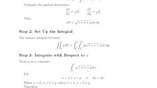 Surface Integral Example | Evaluate ∬_S y dS Step-by-Step